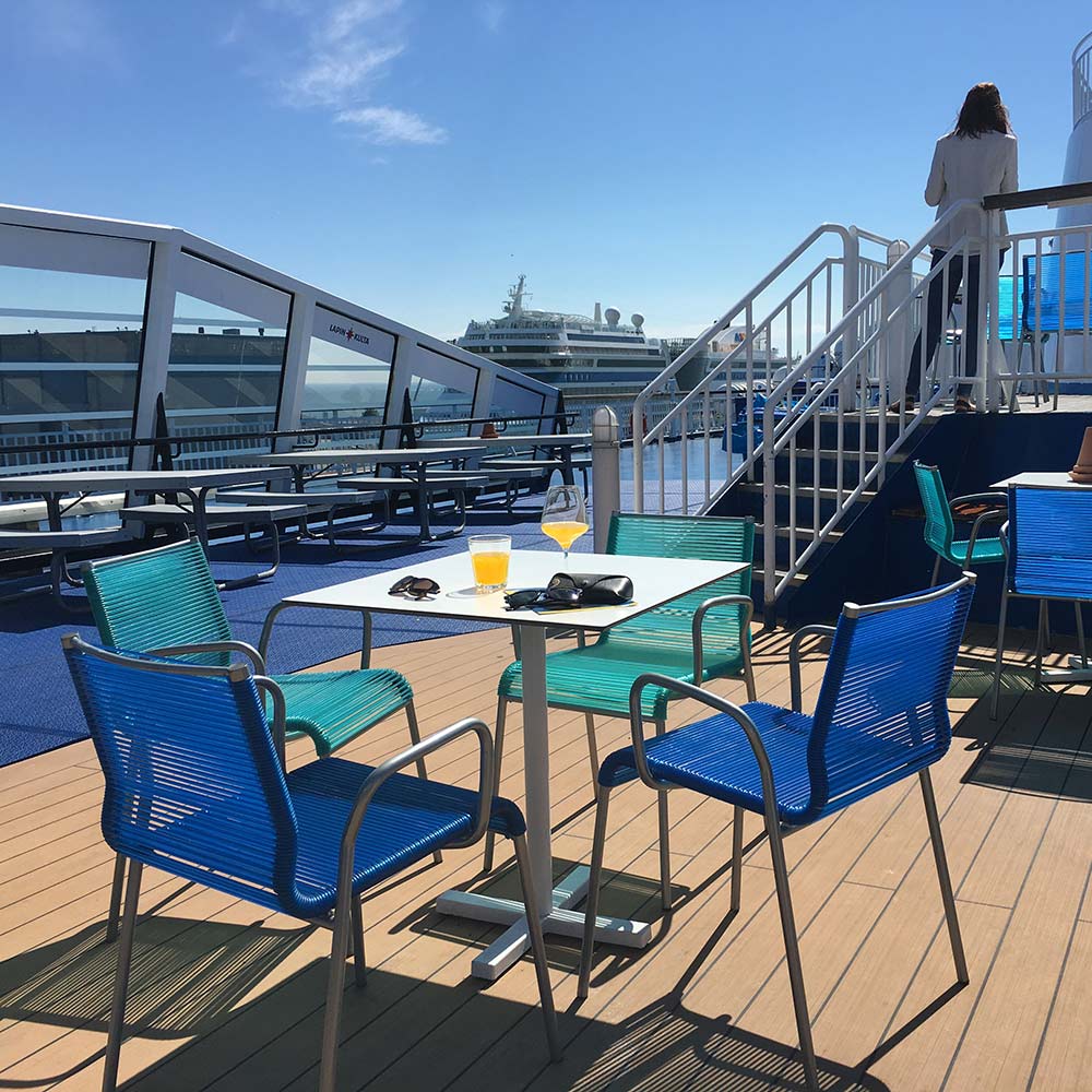 Sun terrace on MS Finlandia.