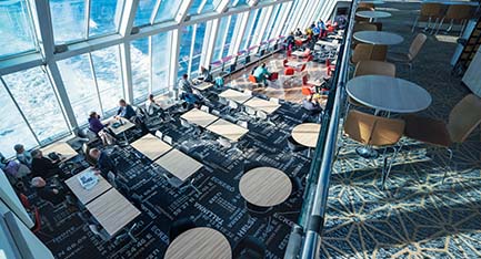 Bistro & Cafeteria Satama is located on two floors