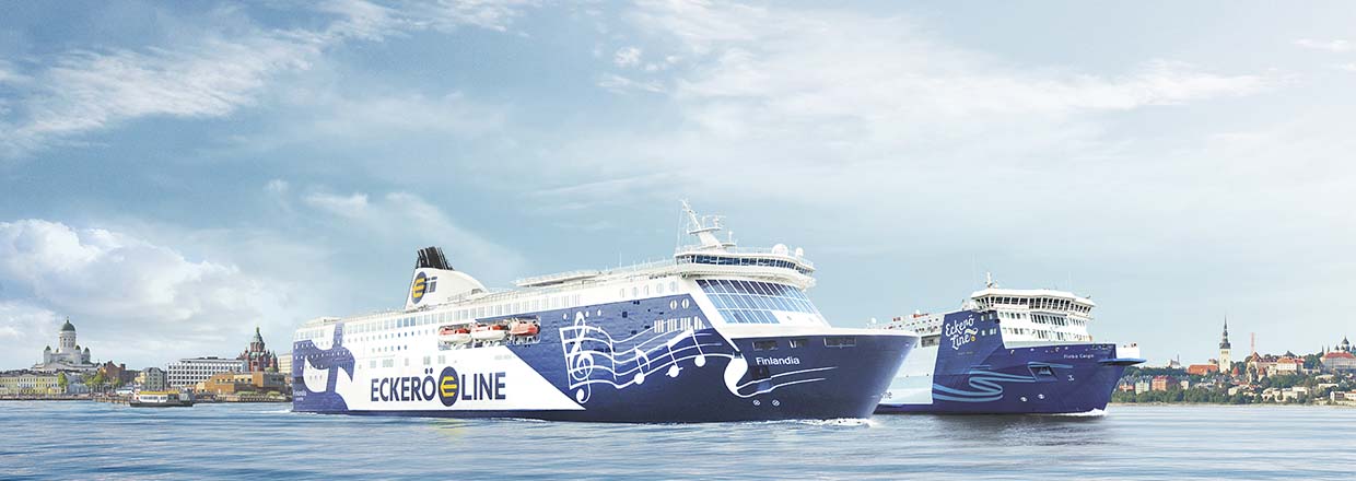 Eckerö Line's ships MS Finlandia and MS Finbo Cargo