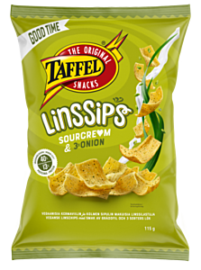 Taffel LinsSips & Onion 10 x 115 g