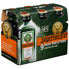 Jägermeister shots 35 %, 9 x 2 cl